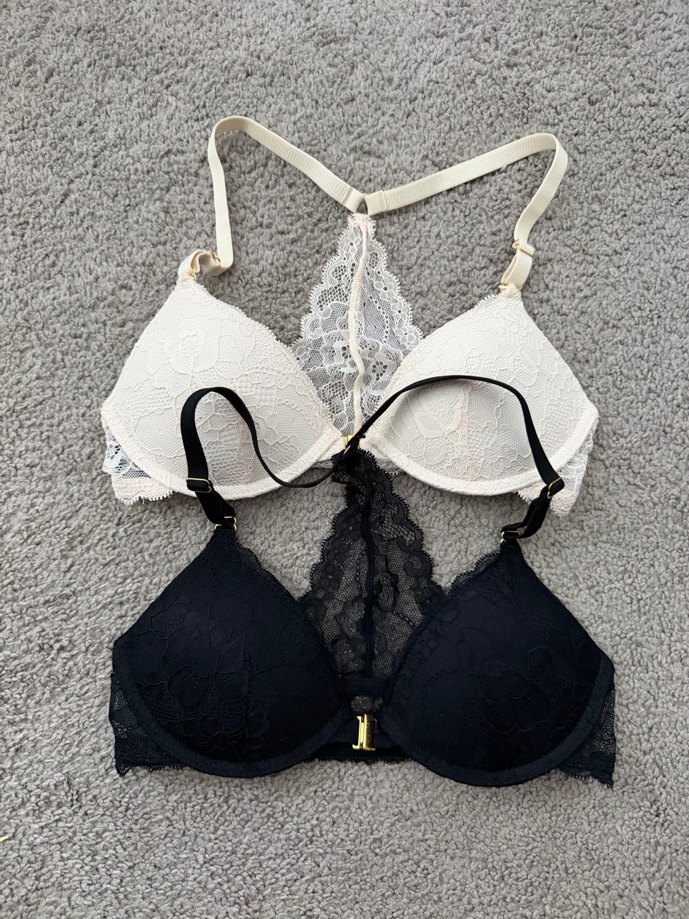 NWOT Cherries Lace Racerback Bras (set of 2)
